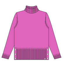 Laden Sie das Bild in den Galerie-Viewer, Gollehaug Pullover mit Kelchkragen und Knopfblende