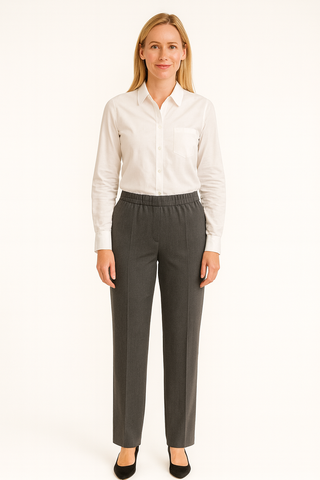 Ulla Hose Melange Anthrazit