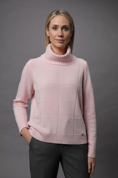 Gollehaug Pullover mit Rollkragen und Strukturmuster