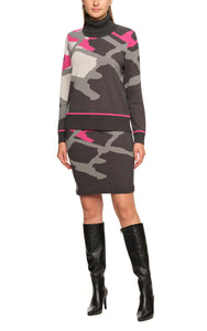 Gollehaug Jacquard-Pullover mit Rollkragen