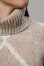 Laden Sie das Bild in den Galerie-Viewer, Gollehaug Pullover mit Rollkragen und zweifarbigem Strukturmuster