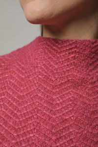 Gollehaug Pullover mit Kelchkragen und Strukturmuster