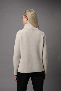 Gollehaug Pullover mit Stehkragen und Strukturmuster