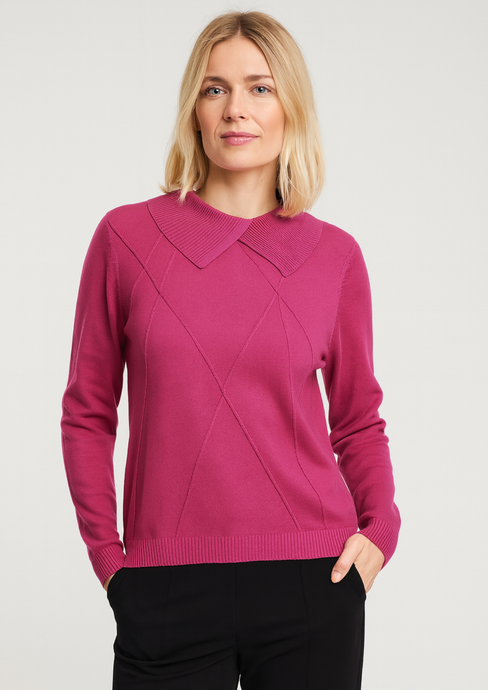 Gollehaug Pullover mit Rollkragen und Strukturmuster