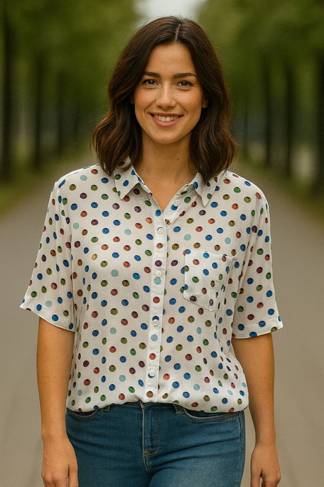 Bella Donna Bluse mit Punkten