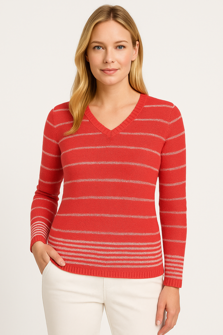 Bella Donna Strickpullover in Koralle