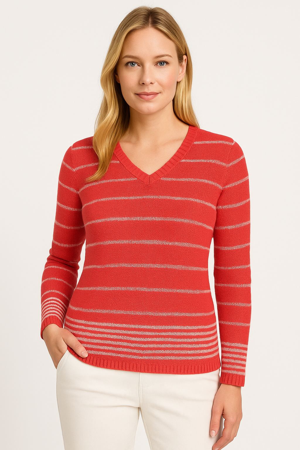 Bella Donna Strickpullover in Koralle