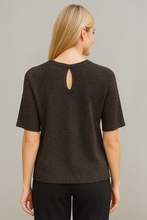 Laden Sie das Bild in den Galerie-Viewer, Ichi Black Shimmer Top