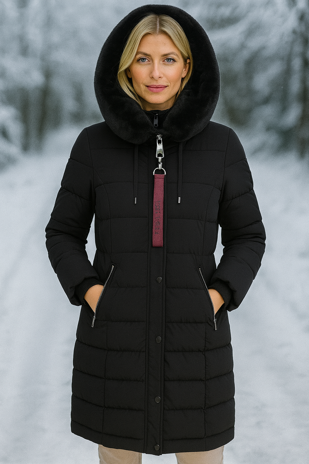 Barbara Lebek Mantel Black Elegance