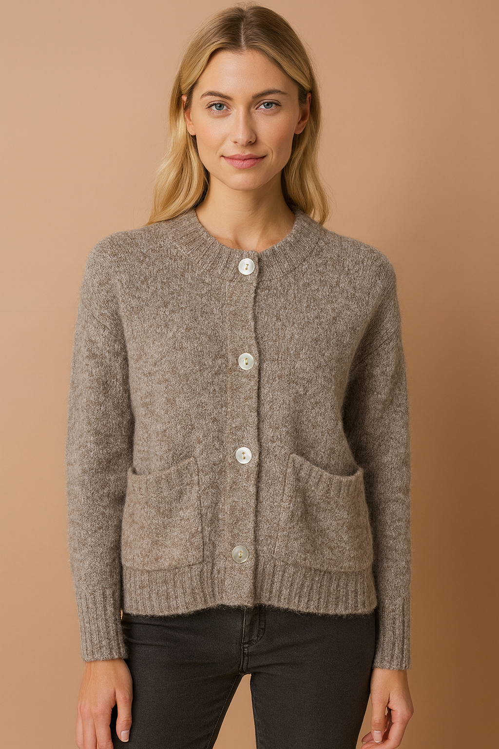 Freequent Cardigan Desert Taupe