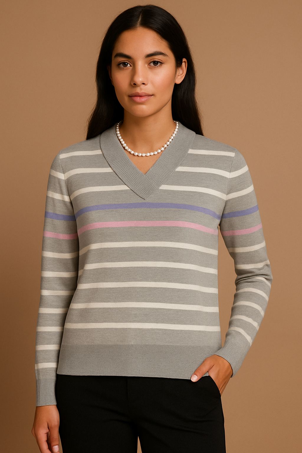 Bella Donna Pullover Pastel Lines