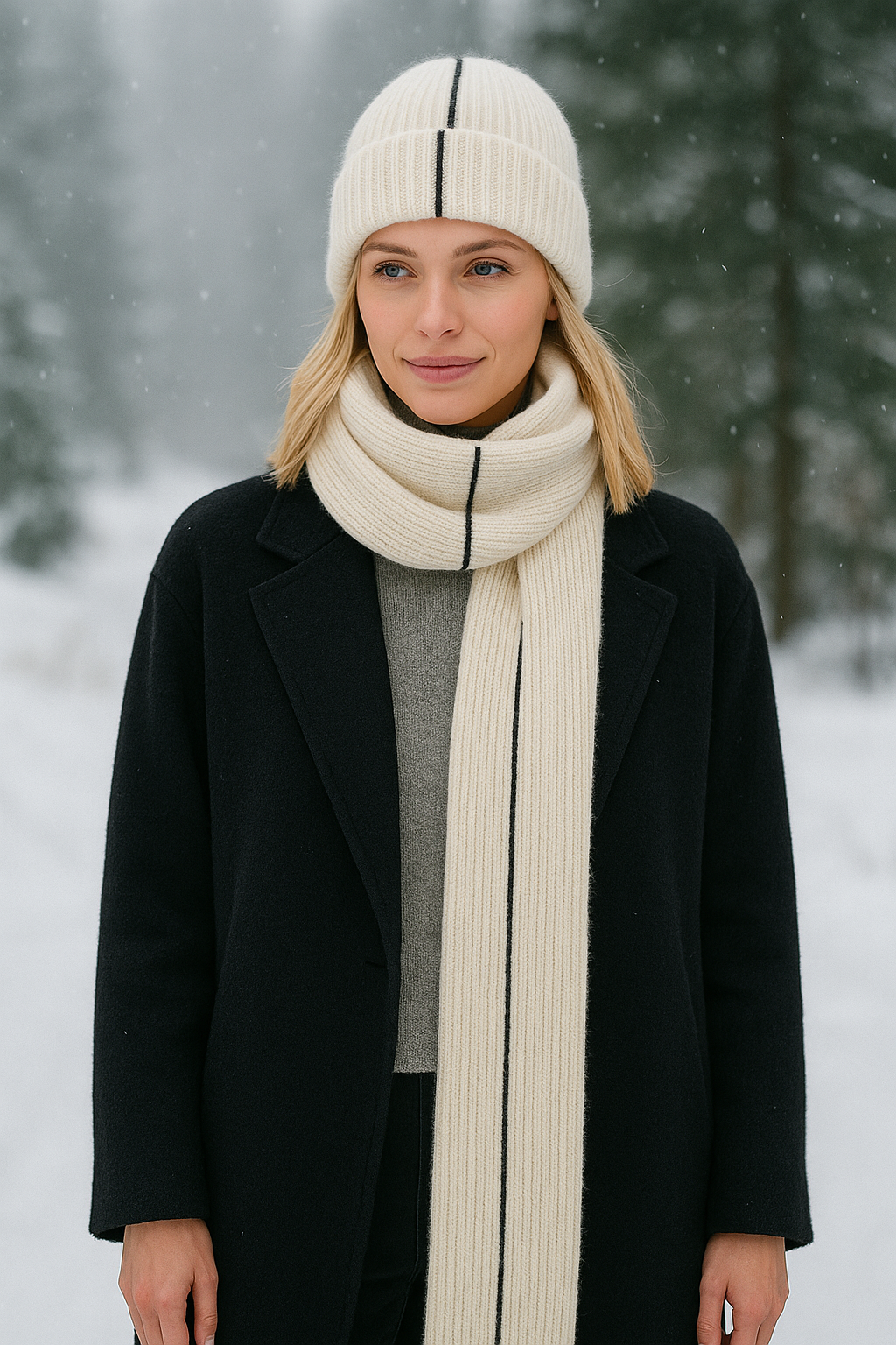 Ichi Schal Rippenstrick