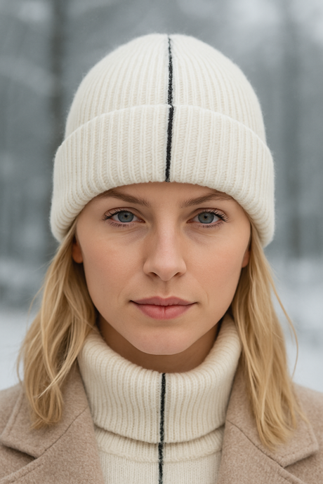 Ichi Mütze Rippenstrick
