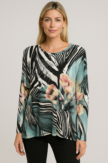 Langarmshirt Safari Elegance