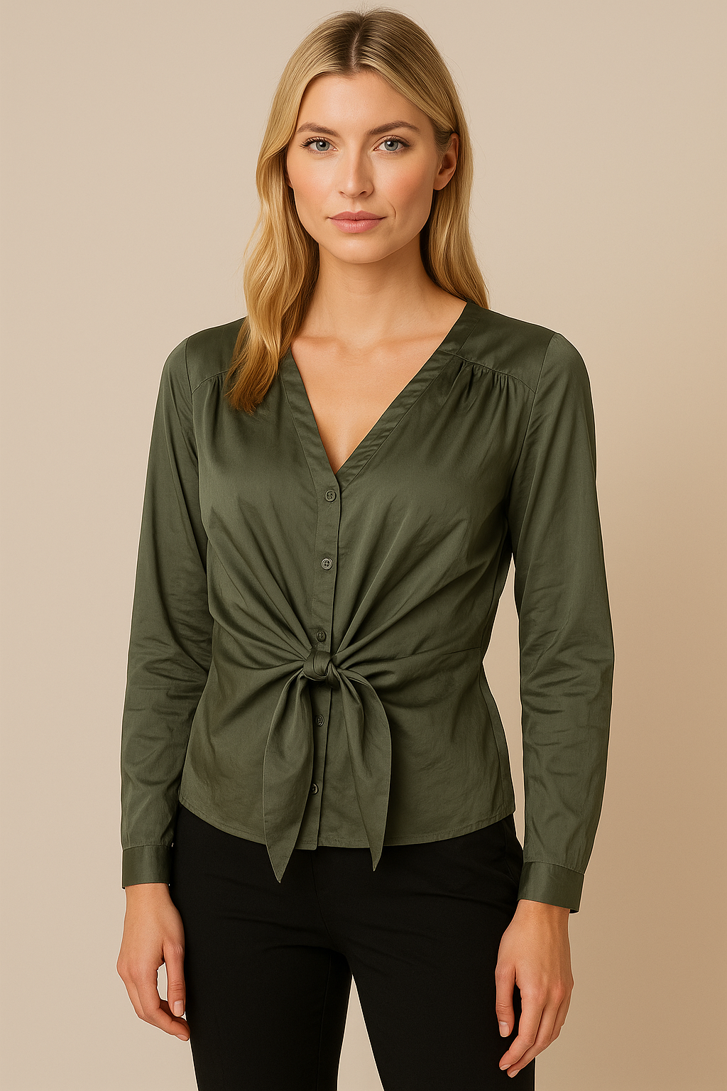 Freequent Bluse Satin Tie