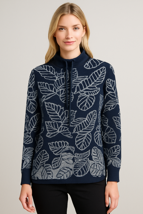 Bella Donna Pullover Leaf Dunkelblau