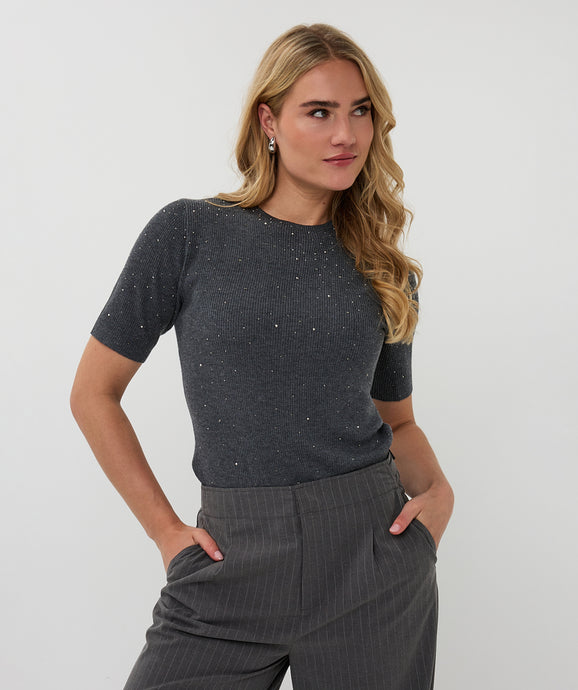 Esqualo Strickshirt Glitzer