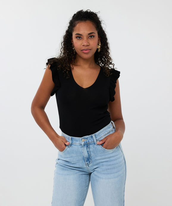 Esqualo Strickshirt schwarz