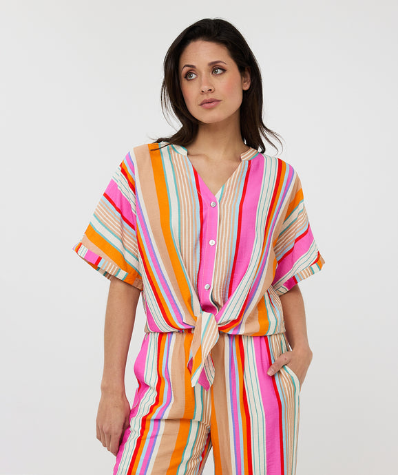 Esqualo Bluse Knot Striped