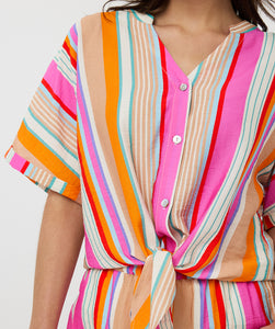 Esqualo Bluse Knot Striped